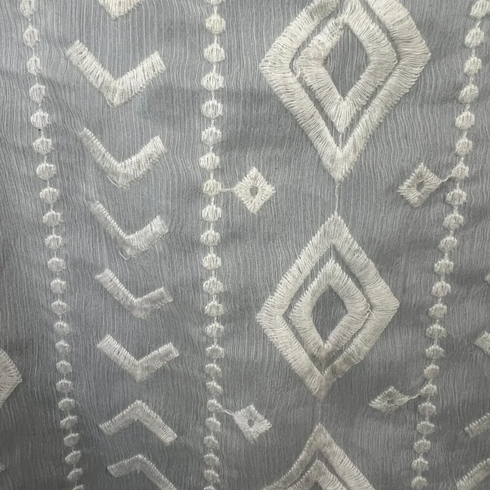 Old Navy Baja Embroidered Tunic Boho Peasant‎ in Whipped Cream Size M Sheer - Picture 8 of 10